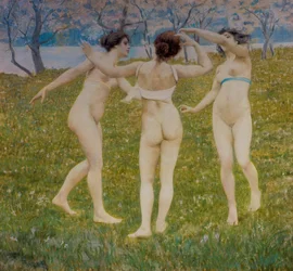 開花ノバ（木材に接着したキャンバス上のテンペラとジェッソ）